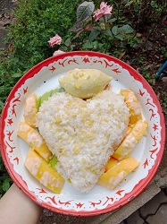 Durian and Mango with Sticky Rice